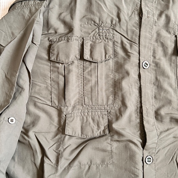 Men's Long Sleeve Shirt Summer Lightweight Shirt Hiking Nylon Outdoor Work Cargo - Picture 3 of 9